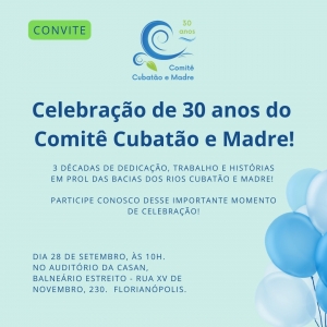 Celebre Conosco: 30 Anos de Comitê Cubatão e Madre!