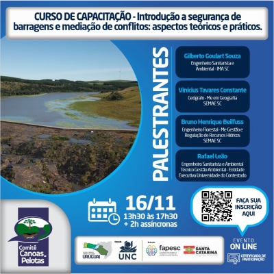 Comitê Canoas-Pelotas promove capacitação sobre Segurança de Barragens e Mediação de Conflitos