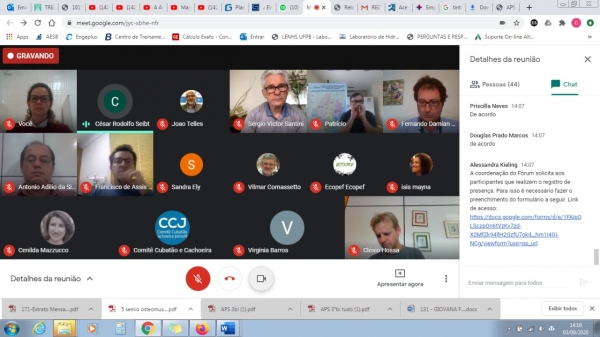 Discussões pautam reuniões virtuais do Fórum Catarinense de Comitês de Bacias