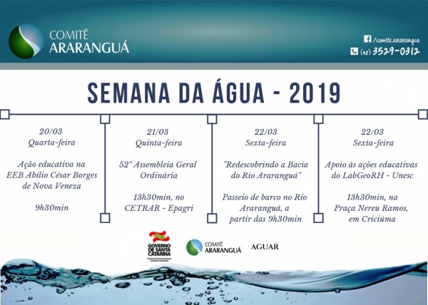 Comitê Araranguá promove ações na Semana da Água