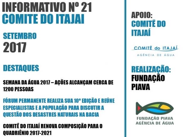 Informativo Nº 21 - Comitê do Itajaí