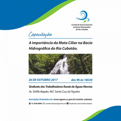 Capacitação “A importância da mata ciliar na Bacia Hidrográfica do Rio Cubatão”