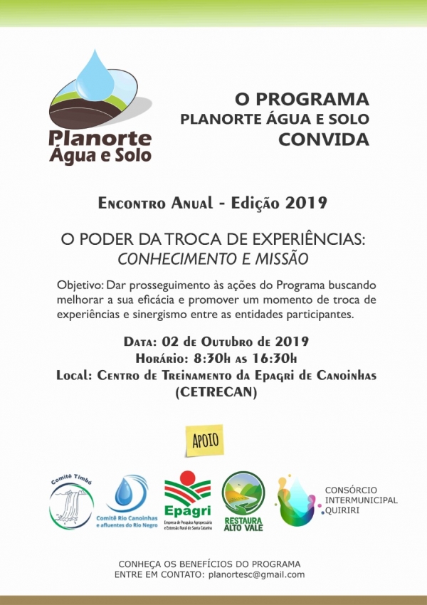 Encontro Regional do Planorte Água e Solo - Edição 2019