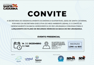 Comitê da Bacia do Rio Urussanga lança Plano de Recursos Hídricos nesta terça-feira (14/12), na AMREC