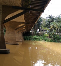 Em Jaraguá do Sul, um dos pontos monitorados fica na altura da ponte Abdon Batista, no rio Itapocu