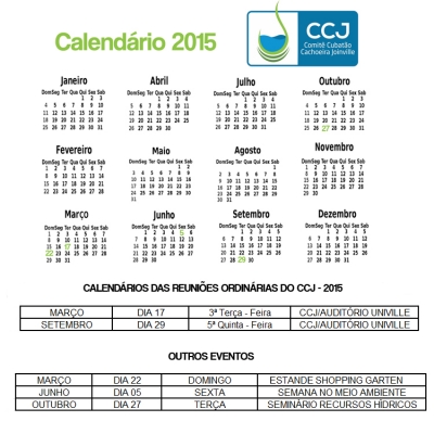 Calendário - 2015
