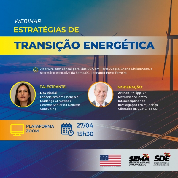 Transição Energética é tema de evento promovido pelo Governo de SC e Embaixada e Consulados dos EUA no Brasil