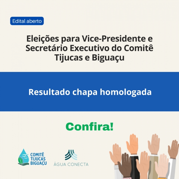 Confira o resultado da chapa homologada para as eleições dos cargos de Vice-Presidente e Secretário Executivo do Comitê Tijucas e Biguaçu!
