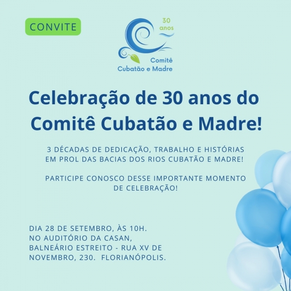 Celebre Conosco: 30 Anos de Comitê Cubatão e Madre!