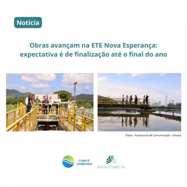 Obras avançam na ETE Nova Esperança: expectativa é de finalização até o final do ano