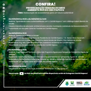 PROGRAMAÇÃO SEMANA DO MEIO AMBIENTE 2021 DO CBH ITAPOCU