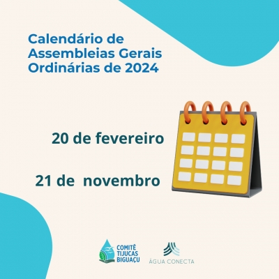 Calendário de Assembleias Gerais Ordinárias de 2024