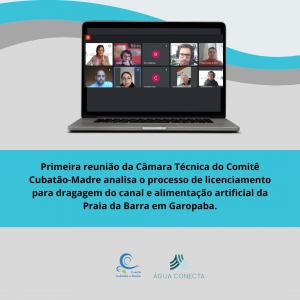 Primeira reunião da Câmara Técnica do Comitê Cubatão-Madre que aborda o processo de licenciamento para dragagem do canal e alimentação artificial da Praia da Barra em Garopaba