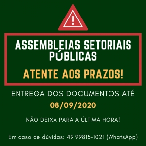 Recomposição das organizações-membros do Comitê Rio do Peixe: atente aos prazos!