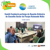 Comitê Camboriú participa da Reunião Ordinária do Conselho Gestor do Parque Raimundo Malta