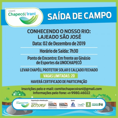 Convite: Saída de Campo - Conhecendo o Nosso Rio - Lajeado São José