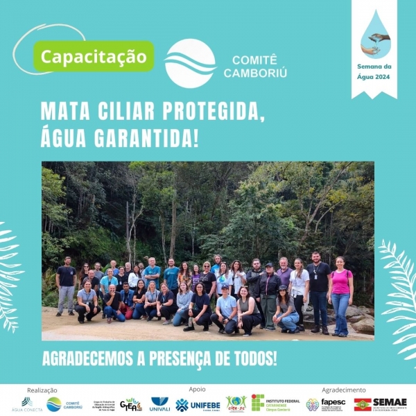 Capacitação do Comitê Camboriú promove palestras sobre as matas ciliares e visita na Bacia Hidrográfica do Rio Camboriú!