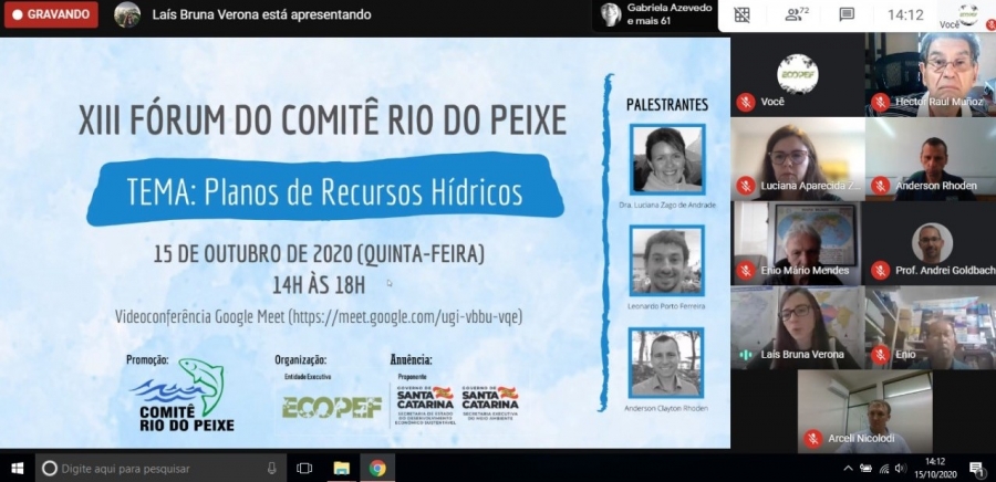 Fórum do Comitê Rio do Peixe promove ampla discussão sobre Planos de Recursos Hídricos