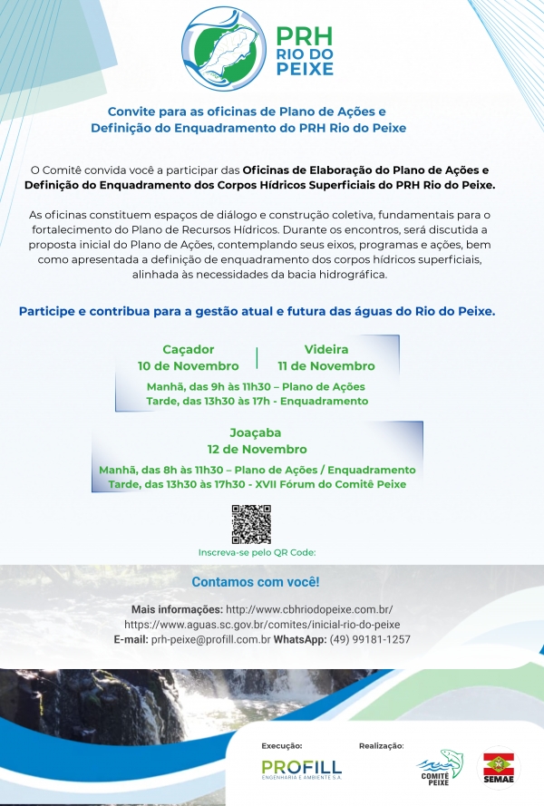 Comit&ecirc; Peixe promove oficinas para constru&ccedil;&atilde;o do Plano de A&ccedil;&otilde;es e defini&ccedil;&atilde;o do enquadramento dos corpos h&iacute;dricos da bacia