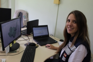 Estagiária do Comitê Itapocu, graduanda em Eng. Ambiental Sanitária, Letícia Z. Haack.