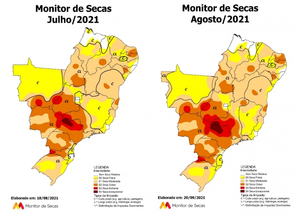 Monitor de Secas consolida dados sobre situação da estiagem em agosto