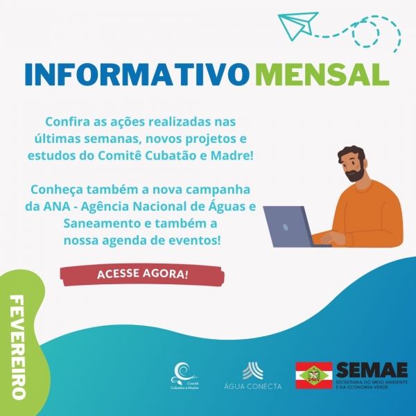 Acesse agora o informativo de fevereiro do Comitê Cubatão e Madre!