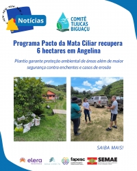 Programa Pacto da Mata Ciliar recupera 6 hectares em Angelina