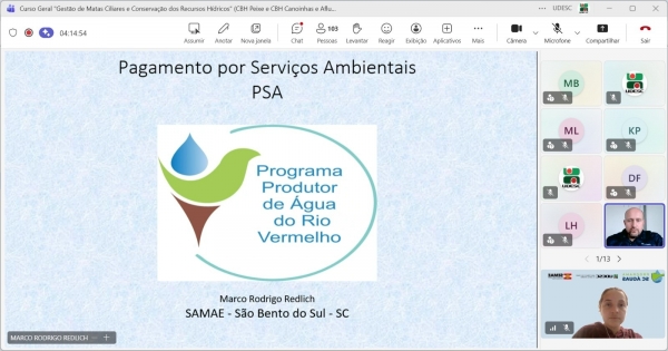 Comit&ecirc; Canoinhas e Afluentes do Negro promove capacita&ccedil;&atilde;o sobre matas ciliares e conserva&ccedil;&atilde;o dos recursos h&iacute;dricos