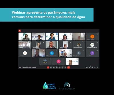 Webinar discute a qualidade da água nas Bacias Hidrográficas do Rio Tijucas e Rio Biguaçu