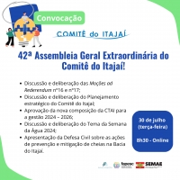 Convocação da 42ª Assembleia Geral Extraordinária do Comitê do Itajaí
