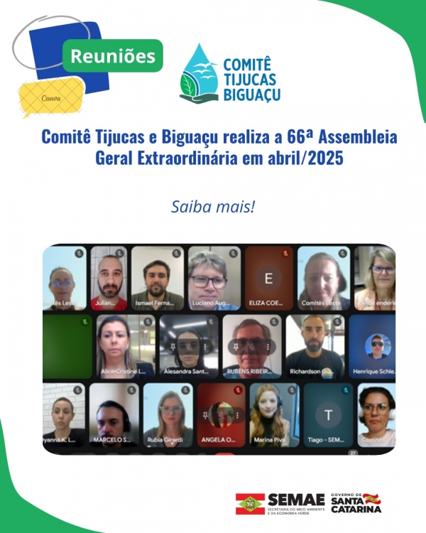 66ª Assembleia Geral Extraordinária do Comitê Tijucas Biguaçu