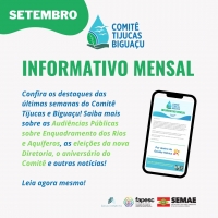 Informativo Setembro do Comitê Tijucas e Biguaçu!