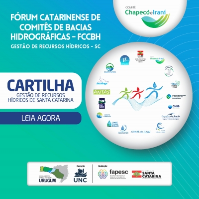 Cartilha traz informações sobre a gestão dos recursos hídricos de Santa Catarina