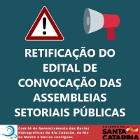 Retificação do edital de convocação das Assembleias Setoriais Públicas para renovação da composição - Gestão 2021-2025