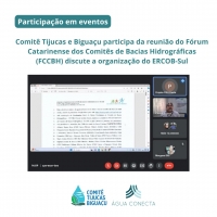 Comitê Tijucas e Biguaçu participa da reunião do Fórum Catarinense dos Comitês de Bacias Hidrográficas (FCCBH) discute a organização do ERCOB-Sul