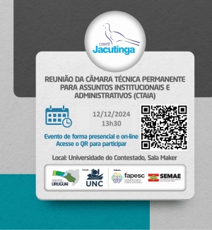 Convocação para a Última Reunião do Ano da CTAIA do Comitê Jacutinga