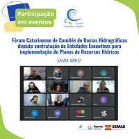 Fórum Catarinense de Comitês de Bacias Hidrográficas discute contratação de novas Entidades Executivas para implementação de Planos de Recursos Hídricos