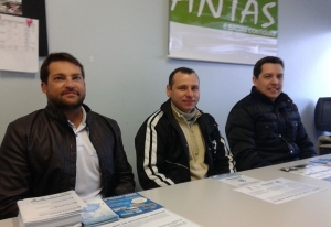 Na foto: Técnico do Comitê Antas, Mateus Tengaten, o Coordenador do Plano de Recursos Hídricos, Anderson Rhoden e Presidente do Comitê Antas, Giovani Teixeira. 