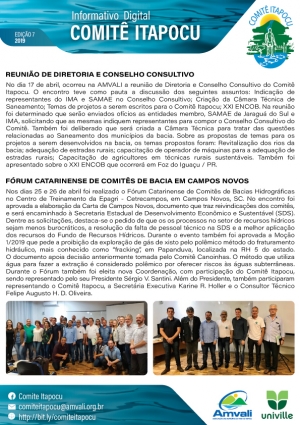 INFORMATIVO DIGITAL EDIÇÃO 7/2019