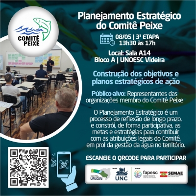 Terceira etapa do Planejamento Estratégico será dia 08 de maio