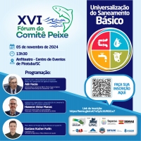 XVI Fórum do Comitê Peixe destacará a Universalização do Saneamento Básico