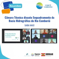Câmara Técnica discute Enquadramento da Bacia Hidrográfica do Rio Camboriú