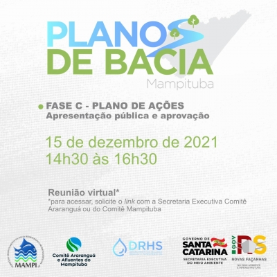 Comitê da Bacia do Araranguá convida para apresentação do Plano de Ações da Bacia do Rio Mampituba
