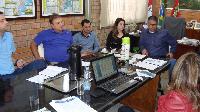 Técnicos que atuam nos Comitês dos rios Urussanga e Tubarão visitam a  Prefeitura de Sangão