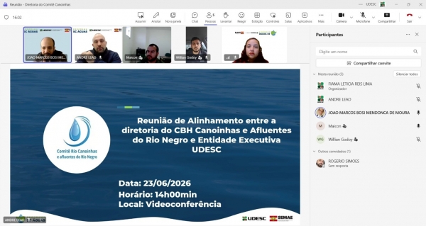 Comit&ecirc; Canoinhas realiza reuni&atilde;o de alinhamento com o Programa SC &Aacute;guas