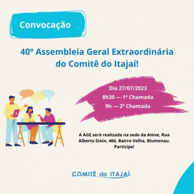 RETIFICAÇÃO - EDITAL N° 05/2023 DE CONVOCAÇÃO DA 40ª ASSEMBLEIA GERAL EXTRAORDINÁRIA