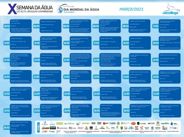 Programações alusivas ao Dia Mundial da Água