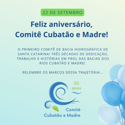 Comitê Cubatão e Madre completa três décadas de proteção das Bacias Hidrográficas dos Rios Cubatão e Madre