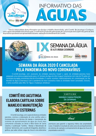 Informativo das Águas - Bimestre 02/2020 - Comitê Jacutinga