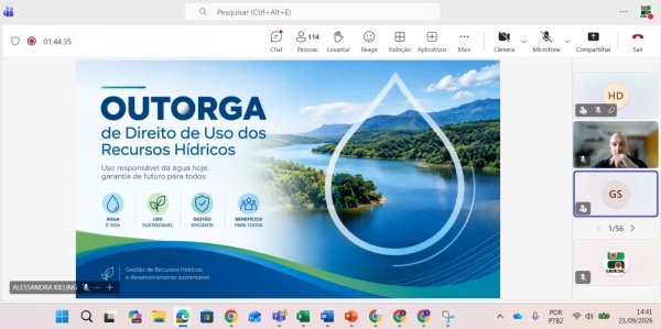 Curso sobre outorga re&uacute;ne mais de 120 participantes e amplia debate sobre a gest&atilde;o dos recursos h&iacute;dricos em Santa Catarina